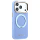 Guess Ring Stand 360 MagSafe vāciņš iPhone 18 Pro Max / 17 Pro Max, gaiši zils