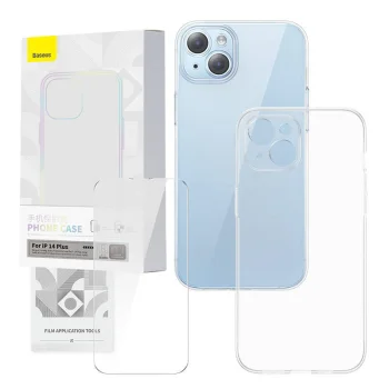 Baseus Corning caurspīdīgs vāciņš un aizsargstikls iPhone 14 Plus