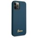 Guess iPhone 12 Pro Max Case Silicone Vintage, Blue