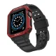 Aizsargājoša siksniņa ar ietvaru Apple Watch 38/40/41mm - Melna/sarkana