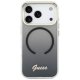 Guess IML Gradient Script Metal MagSafe maciņš iPhone 17 Pro telefonam – melns | Phone Case Cover