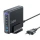 240W GaN Uzlādes Stacija Tech-Protect DC240W-GaN 6 Pieslēgvietas Melna