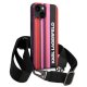 Чехол Karl Lagerfeld Color Stripes Strap для iPhone 14, розовый