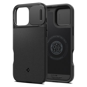 Spigen iPhone 16 Pro Max Case Optik Armor MagSafe, Black