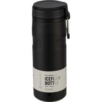 Stanley IceFlow Bottle Twist Flip 0.47L ūdens pudele, melna