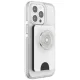 Popsockets PopWallet+ PopGrip PW+ MS G2 MagSafe maka tālruņa turētājs un statīvs ar MagSafe, balts un caurspīdīgs