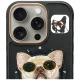 Nimmy iPhone 16 Pro Max vāciņš Glasses Cool Dog MagSafe, melns