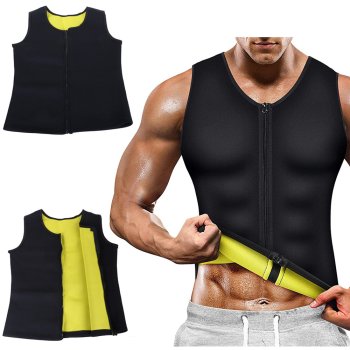 Men's Neoprene Sauna Vest for Weight Loss and Fitness, Size L