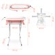 Foldable Baby Bathtub with Stand, Thermometer & Insert Ricokids RK-287, white-pink