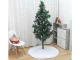 Ziemassvētku Eglīšu Paklājs, Balts Pūkains, Apaļš, 90 Cm | Christmas Tree Rug Mat, White Furry, Round