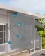 Balkona saulessargs 300x120 cm regulējams augstums MultiGarden, pelēks