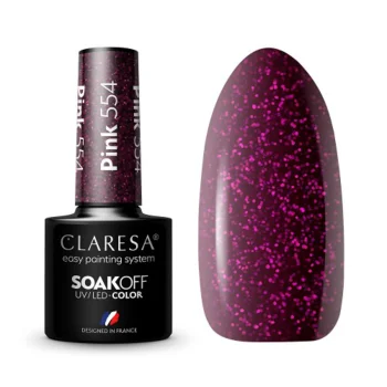 Claresa Pink 554 Hibrīdlaka ar Mirdzumu, 5g