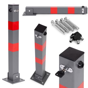 Multistore saliekams stāvvietas barjeras stabiņš 60 cm ar atslēgu