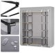 Massido Large Textile Closet, Gray