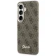 Чехол Guess 4G Script MagSafe для Samsung Galaxy S26, коричневый