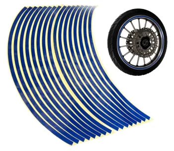 Reflective Wheel Rim Stickers AG555A, Blue