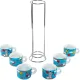 Bialetti Ciao Italia porcelāna espresso tasīšu komplekts ar statīvu, 6 gab., 75 ml