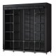 Massido Ms-804 Large Textile Wardrobe, Black