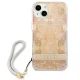 Guess vāciņš Flower Strap Collection priekš iPhone 13 mini - Zeltains