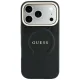 Guess Saffiano Peony & Ring MagSafe vāciņš iPhone 17 Pro / 18 Pro, melns