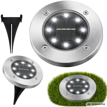 Solar Garden Lights 8 LED, 4 Pcs