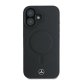 Чехол Mercedes для iPhone 16 Plus Smooth Leather MagSafe, черный
