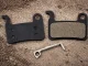 Bicycle Disc Brake Pads Set with Mounting Spring, Black