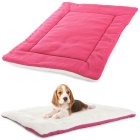 Fabric pet bed mat for dogs and cats, 50x35 cm, pink
