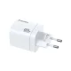 Wozinsky CGWCW 65W GaN tīkla lādētājs USB-A / 2 x USB-C, balts