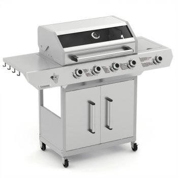 4-Burner Gas Grill 17kW Kaminer Varen 5.0 with Side Burner