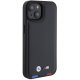 Apple iPhone 15 6,1\" BMW Leather Stamp Tricolor Case Cover (BMHCP15S22PTDK), Black | Telefona Maciņš Vāks Apvalks...