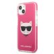 Karl Lagerfeld Choupette Head iPhone 13 vāciņš - Fuchsia