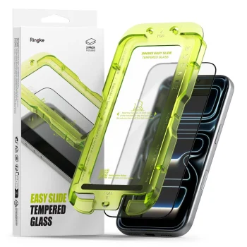 Ringke Easy Slide Tempered Glass for iPhone 17 Pro (2-Pack) - Black