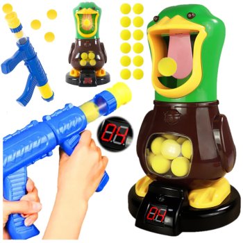 Hungry Duck Target Shooting Game with Air Power Gun and Scoring
