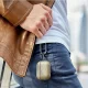 Airpods Pro Uniq Etui Terra Genuine Leather Cover Case, Olive | Vāciņš Maciņš Apvalks Grāmatiņa