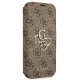 Guess 4G Big Metal Logo Book Case for iPhone 13 / 13 Pro, Brown