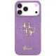 Guess iPhone 17 Pro Max vāciņš Fixed Glitter Big 4G, violets