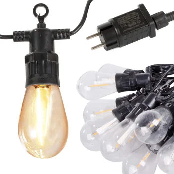 Садовая гирлянда 10 LED ламп, 10 м, теплый свет