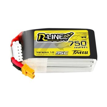 Tattu R-Line 750mAh 14.8V 95C 4S1P LiPo akumulators (XT30)