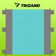 Trizand Beach / Picnic Blanket 208x208 cm, Grey/Blue