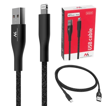 Кабель USB - Apple 8-pin Maclean MCE845B, 2.4A, 1м, черный