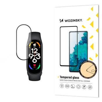 Wozinsky Full Glue Tempered Glass Screen Protector with Frame for Xiaomi Mi Band 8, Black