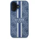 Guess iPhone 16 Case 4G Printed Stripes MagSafe, Blue