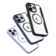 чехол для iPhone 15 Pro Max Magnetic MagSafe Flip Case Dux Ducis Skin X - фиолетовый