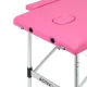 Folding Massage Table Aluminum Comfort Activ Fizjo 2 Segment Pink