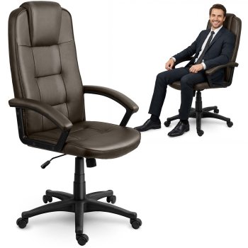 Ergonomic Office Chair Sofotel, Swivel Desk Chair with Lumbar Support, Dark Brown