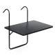 Durable Folding Balcony Table 60x43cm Sofotel SO-982 Black