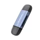 Wozinsky WCR-5G atmiņas karšu lasītājs SD un microSD, USB-A / USB-C 3.0, pelēks