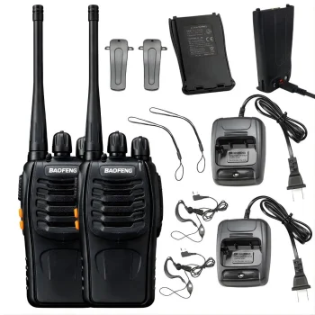Rācijas Baofeng BF-888S komplekts 8km rādiuss 1500mAh, melns