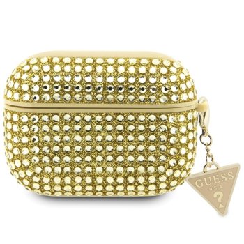 Чехол Guess для AirPods Pro 2 Rhinestone Triangle, золотой